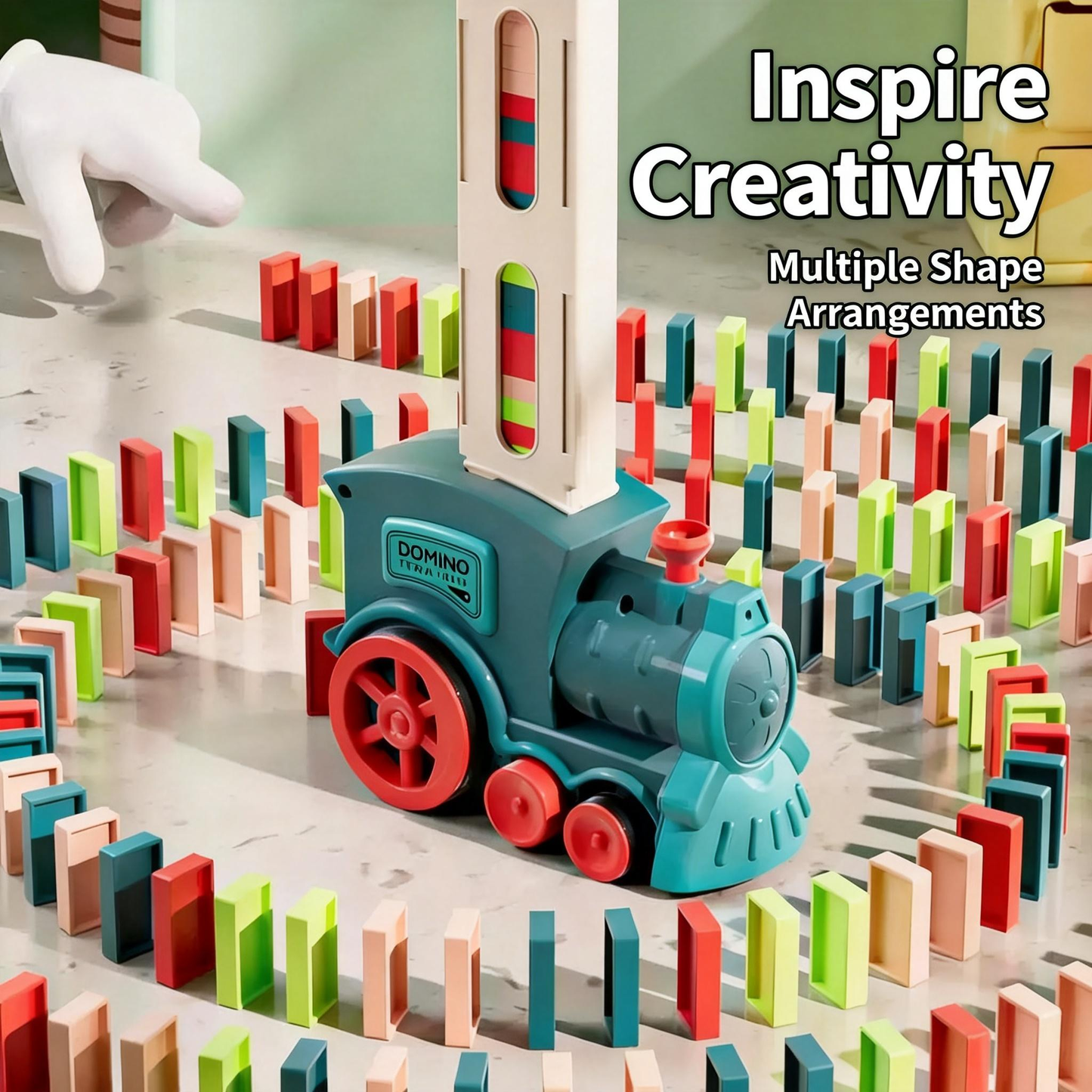 Automatic Domino Train – Educational Toy for Kids