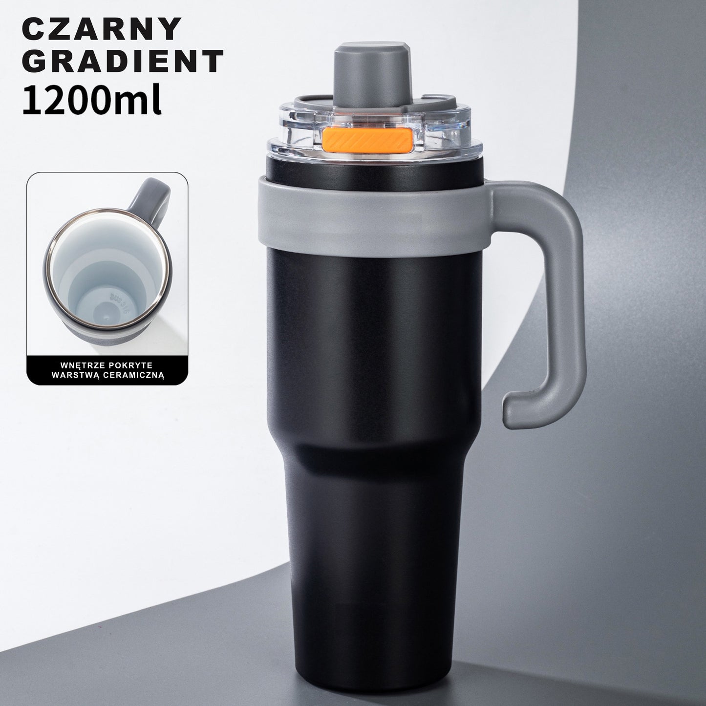 Kubek Termoizolacyjny Stal 316 Duża Pojemność Ceramika Dwustronny