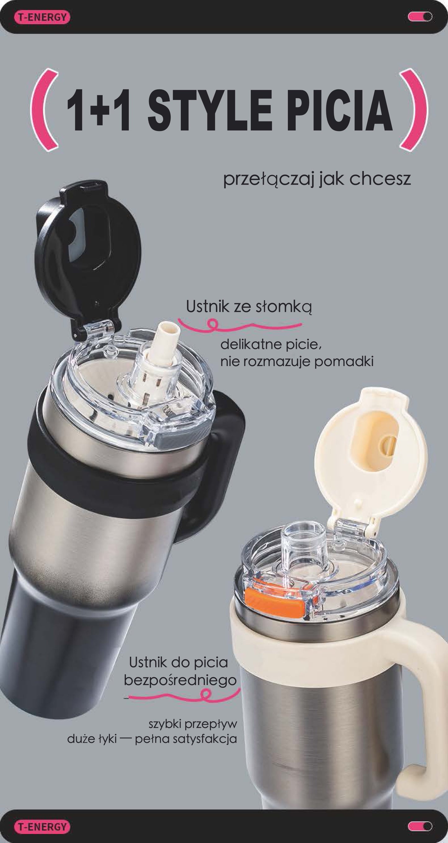 Kubek Termoizolacyjny Stal 316 Duża Pojemność Ceramika Dwustronny