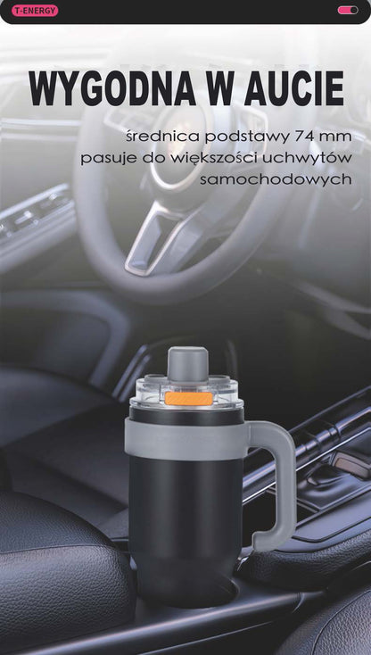 Kubek Termoizolacyjny Stal 316 Duża Pojemność Ceramika Dwustronny