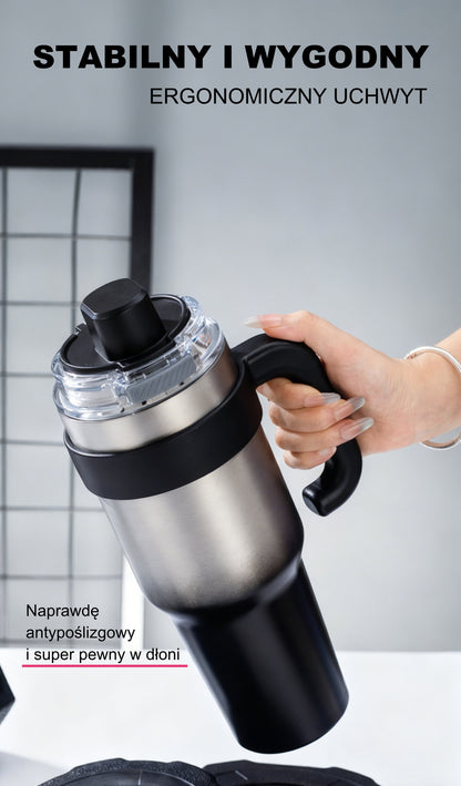 Kubek Termoizolacyjny Stal 316 Duża Pojemność Ceramika Dwustronny