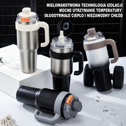 Kubek Termoizolacyjny Stal 316 Duża Pojemność Ceramika Dwustronny