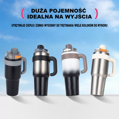 Kubek Termoizolacyjny Stal 316 Duża Pojemność Ceramika Dwustronny