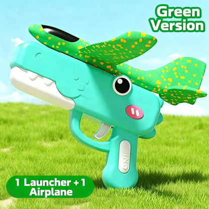 Kids' Foam Airplane Launcher Gun – Outdoor Flying Toy for Boys & Girls