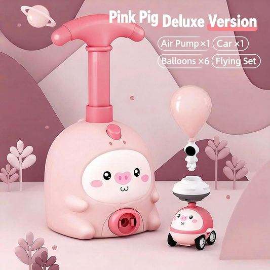 Dinosaur & Pig Air-Powered Car - Balloon Flying Toy, Educational Kids Toy for Boys and Toddlers