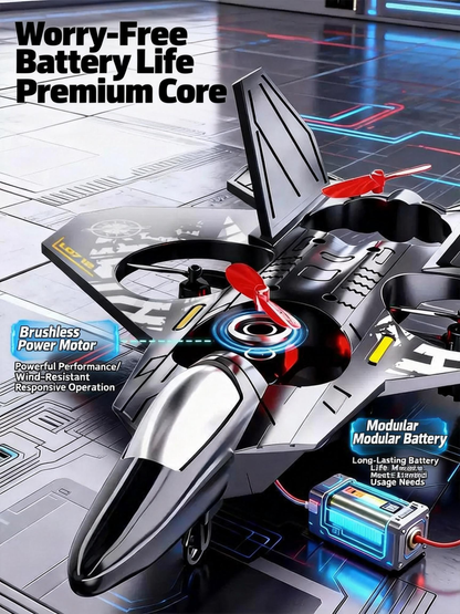 RC Airplane Fighter Jet Model - Shock-Resistant Drone Toy for Kids, Birthday Gift for Students