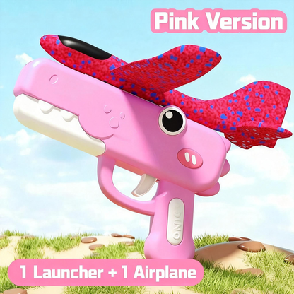 Kids' Foam Airplane Launcher Gun – Outdoor Flying Toy for Boys & Girls